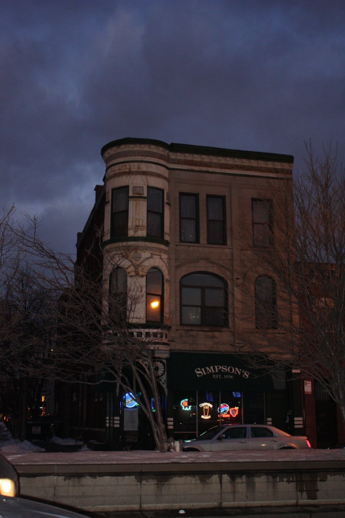 J. Danziger Building, now Simpson’s at 1133 S Western Ave, a Queen Anne meets Medieval in a mixed use greystone from the 1890s.