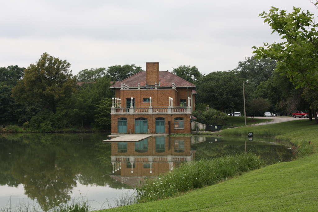 Refectory and Boat Landing Dock Side South of Jackson Blvd. b/w Waller and Menard