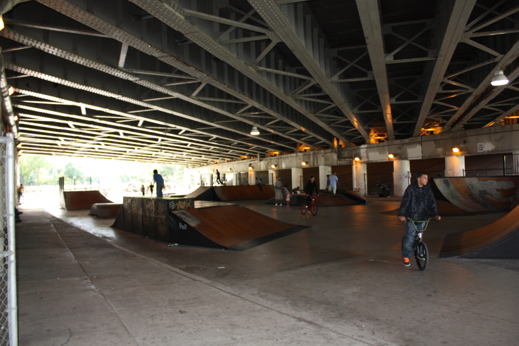 Logan Avenue Viaduct under Kennedy skate and BMX park