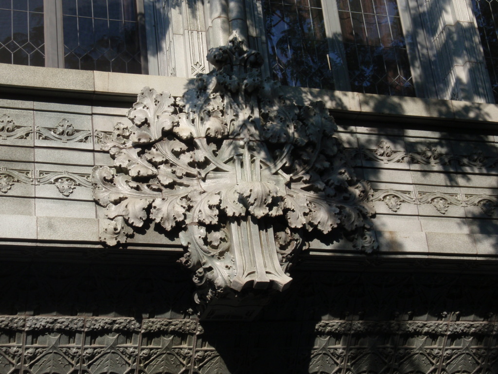 Cartouche detail on Sullivan’s Krause Music Store