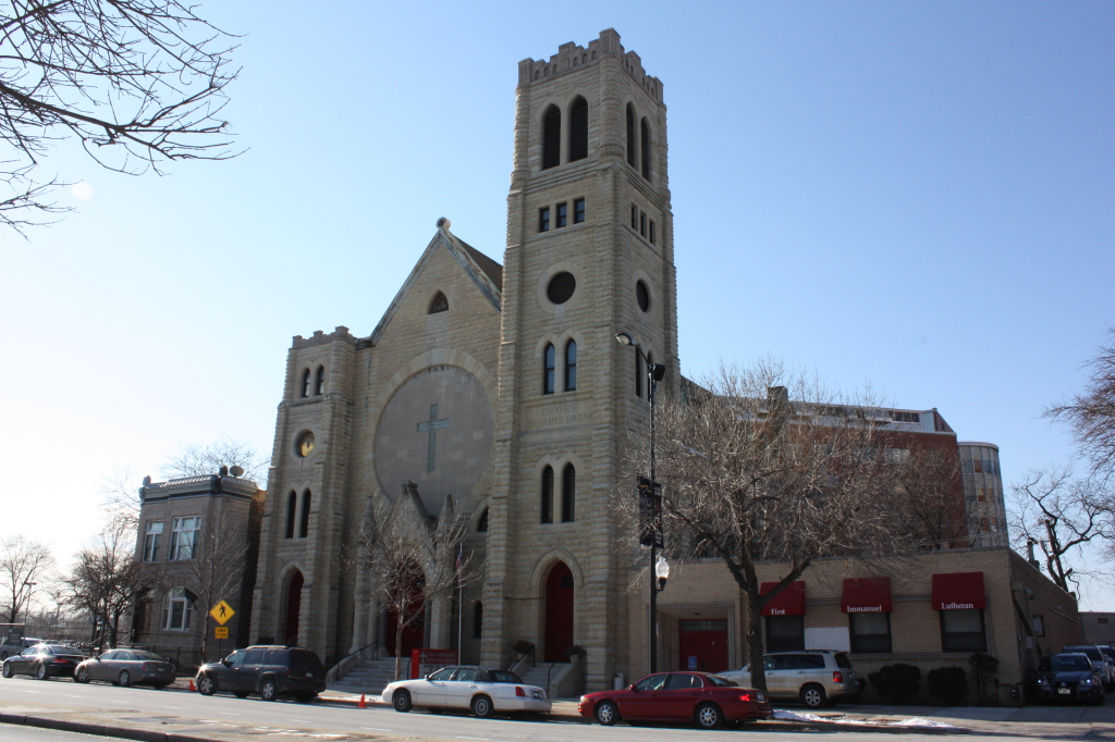 1st Immanuel Lutheran Church at 1128 S Ashland Ave, a Gothic Revival Church from the 1880s