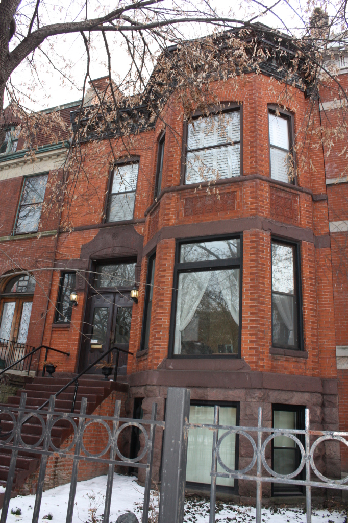 Flora M Chisholm House at 1531 W Jackson Blvd, an1886 Queen Anne amongst the Richardsonians and Italianate homes designed by John M. Van Osdel.