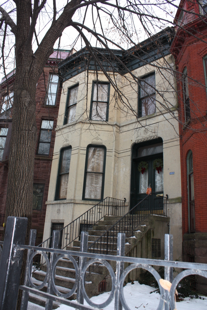 John C. Nicol House at 1515 W Jackson Blvd, a Greystone from 1879