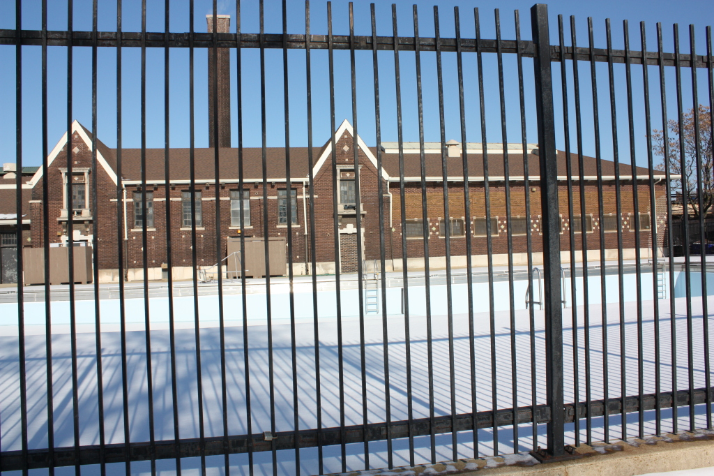 Pool in front of Union Park Assembly Hall