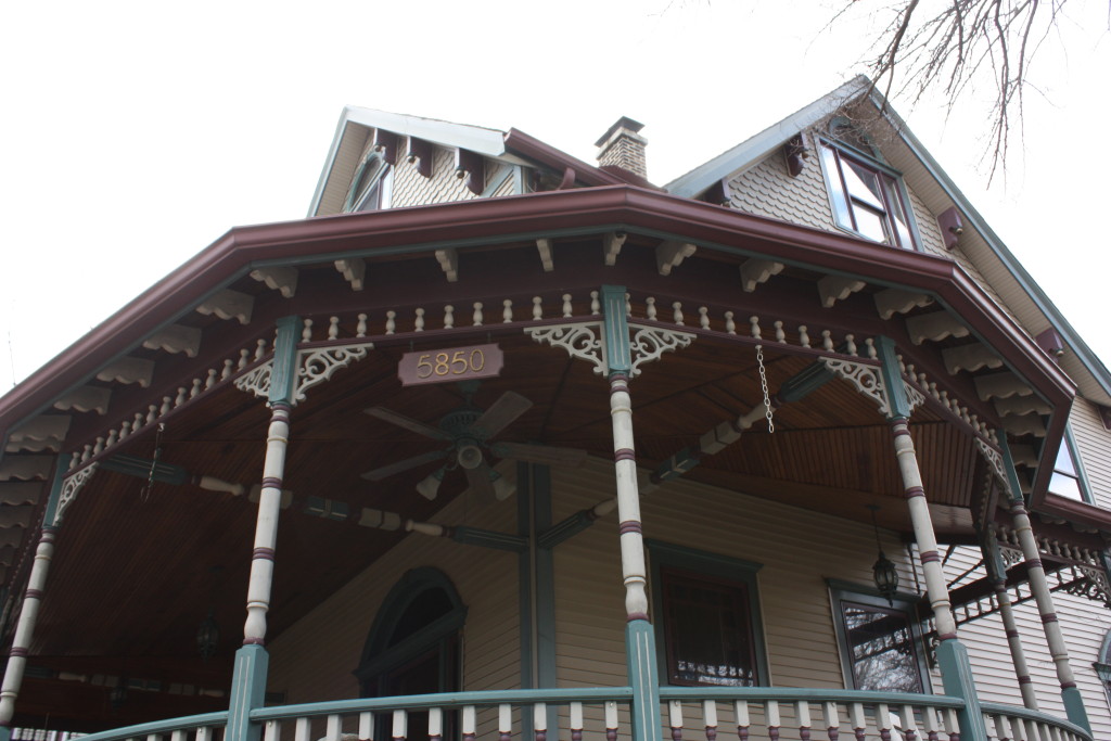 Porch detail for 5850 N Newark in Norwood Park